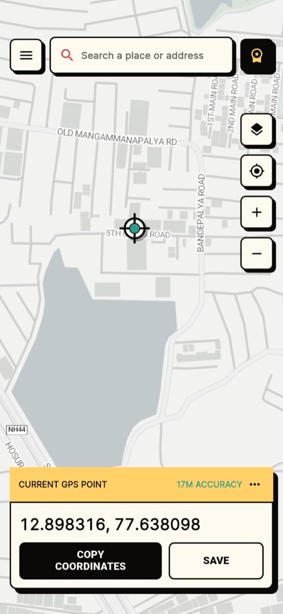 GPS Coordinates Map screenshot 1