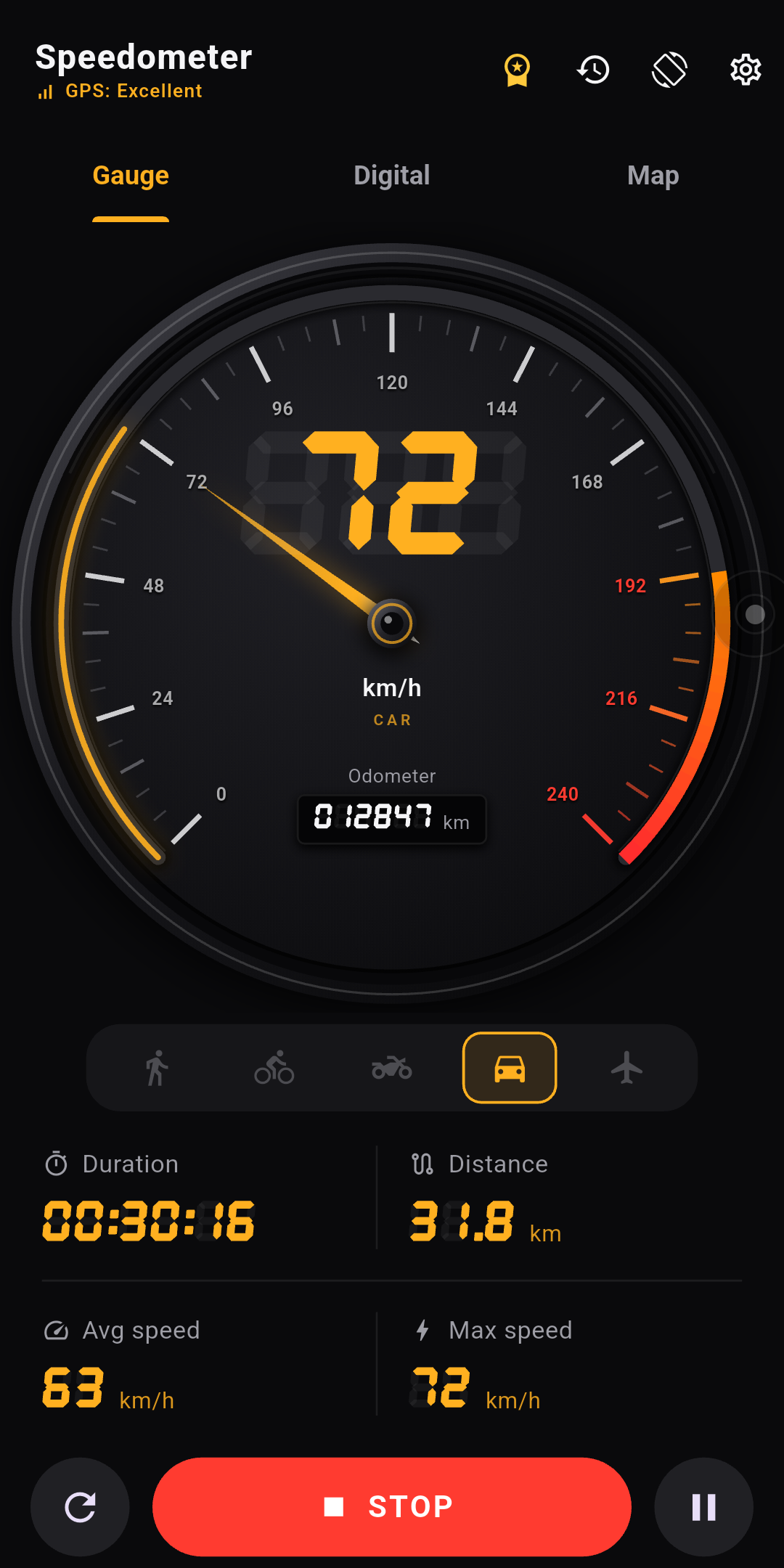 GPS Speedometer: Trip Tracker screenshot 1