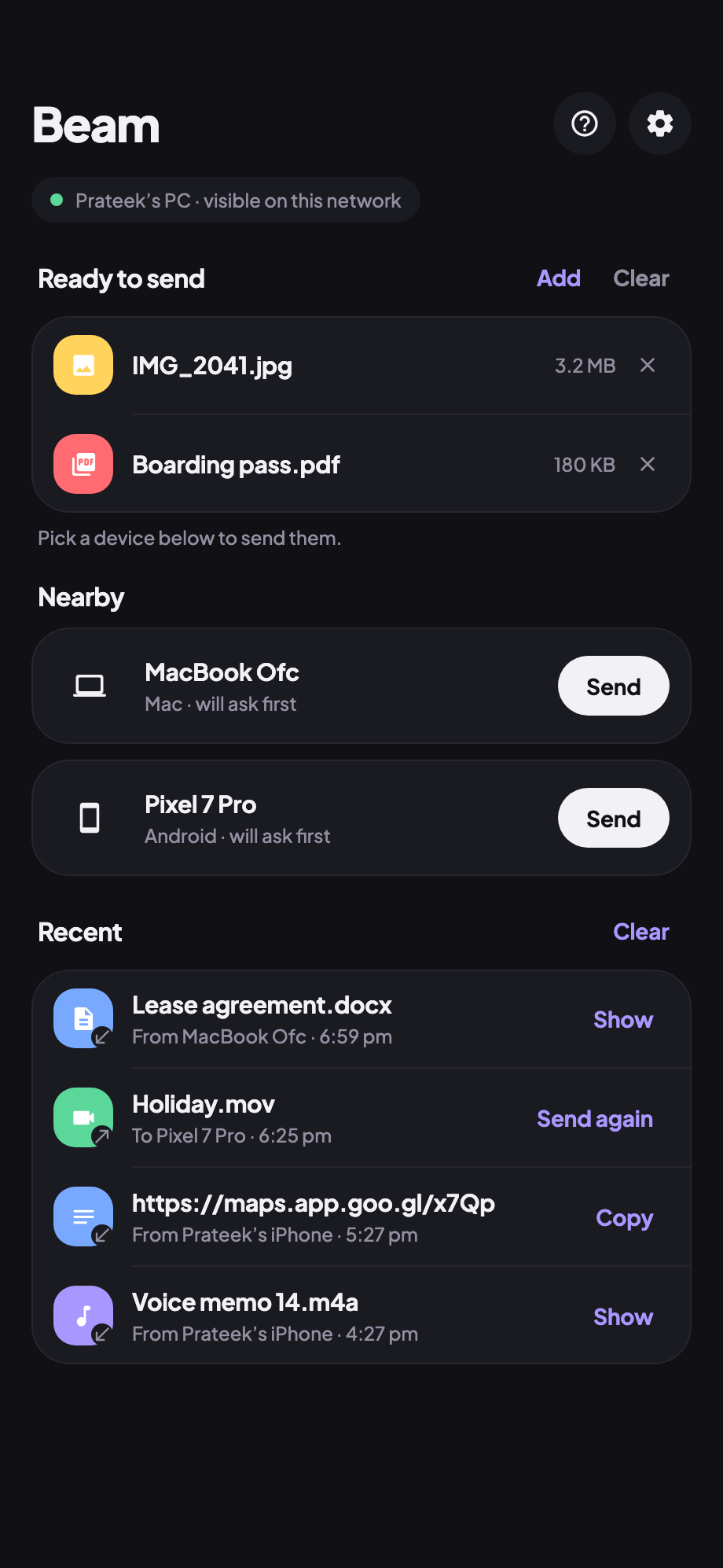 Beam screenshot 3