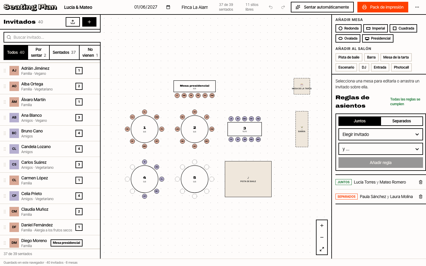 Seating Plan screenshot 3