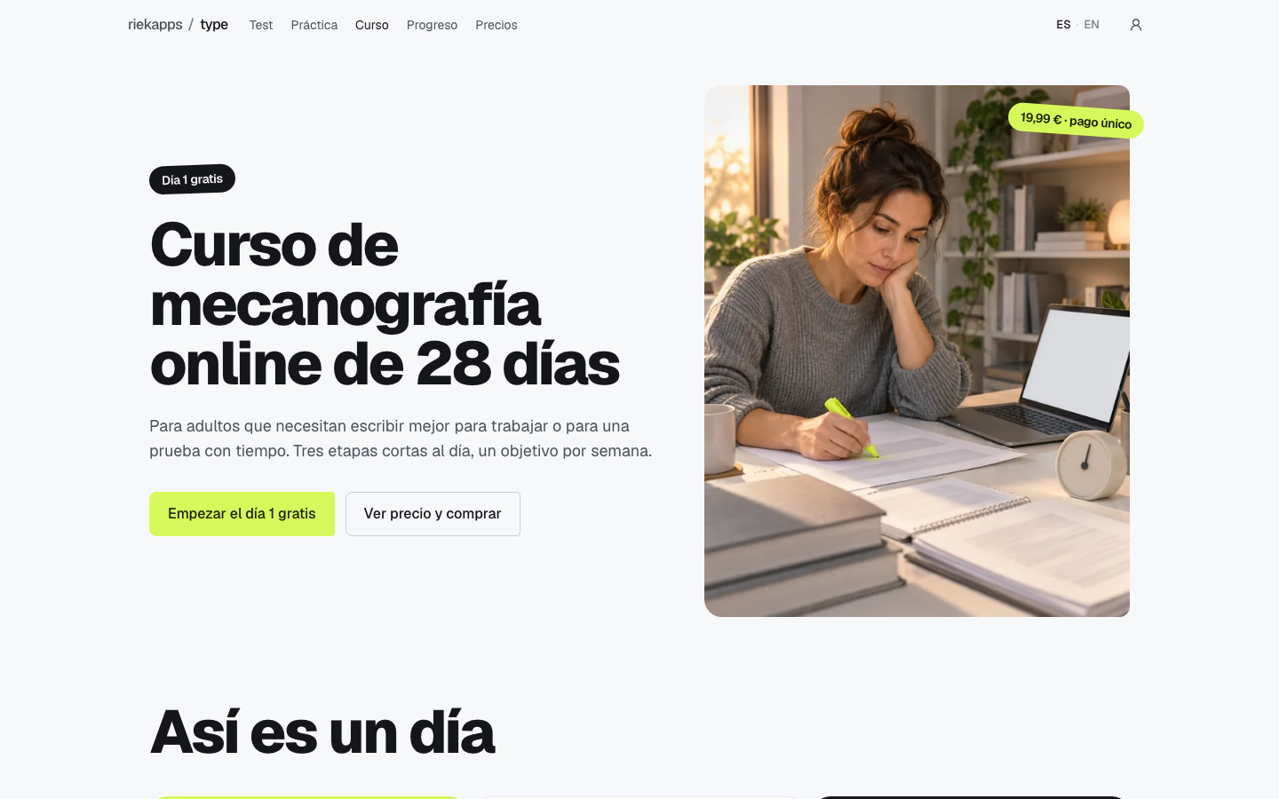 Type · Test de mecanografía screenshot 3
